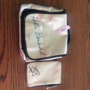 Victoria’s Secret hanging travel makeup bag.